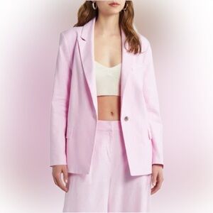 2 pc. Pink Lightweight Linen Suit by Open Edit (Nordstrom brand)